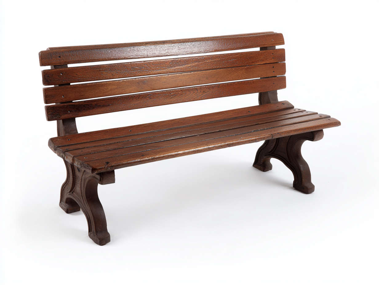 Gartenbank Holz 150x58x82 cm - Braun - für Garten und Terrasse mit klassischem Latten Design-Coriaoloft