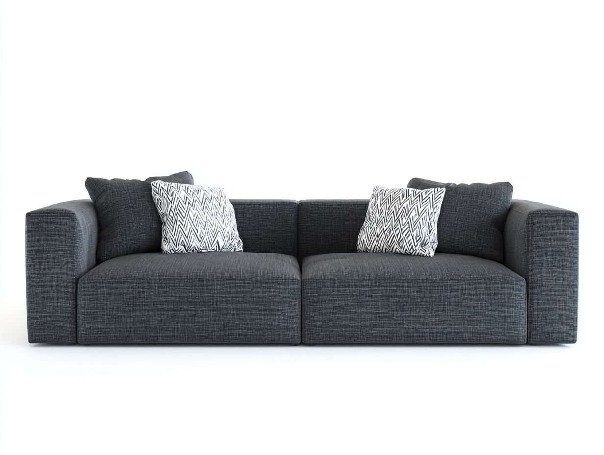 Zweisitzer Sofa Stoff 210x95x72 cm Dunkelgrau - modernes Wohnzimmerdesign-Coriaoloft