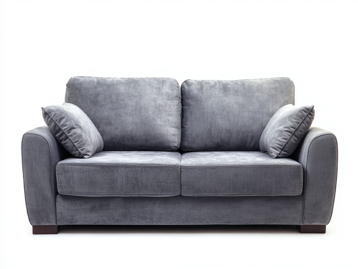 Zweisitzer Sofa Samtstoff 178x90x84 cm Grau - modernes Wohnzimmerdesign-Coriaoloft