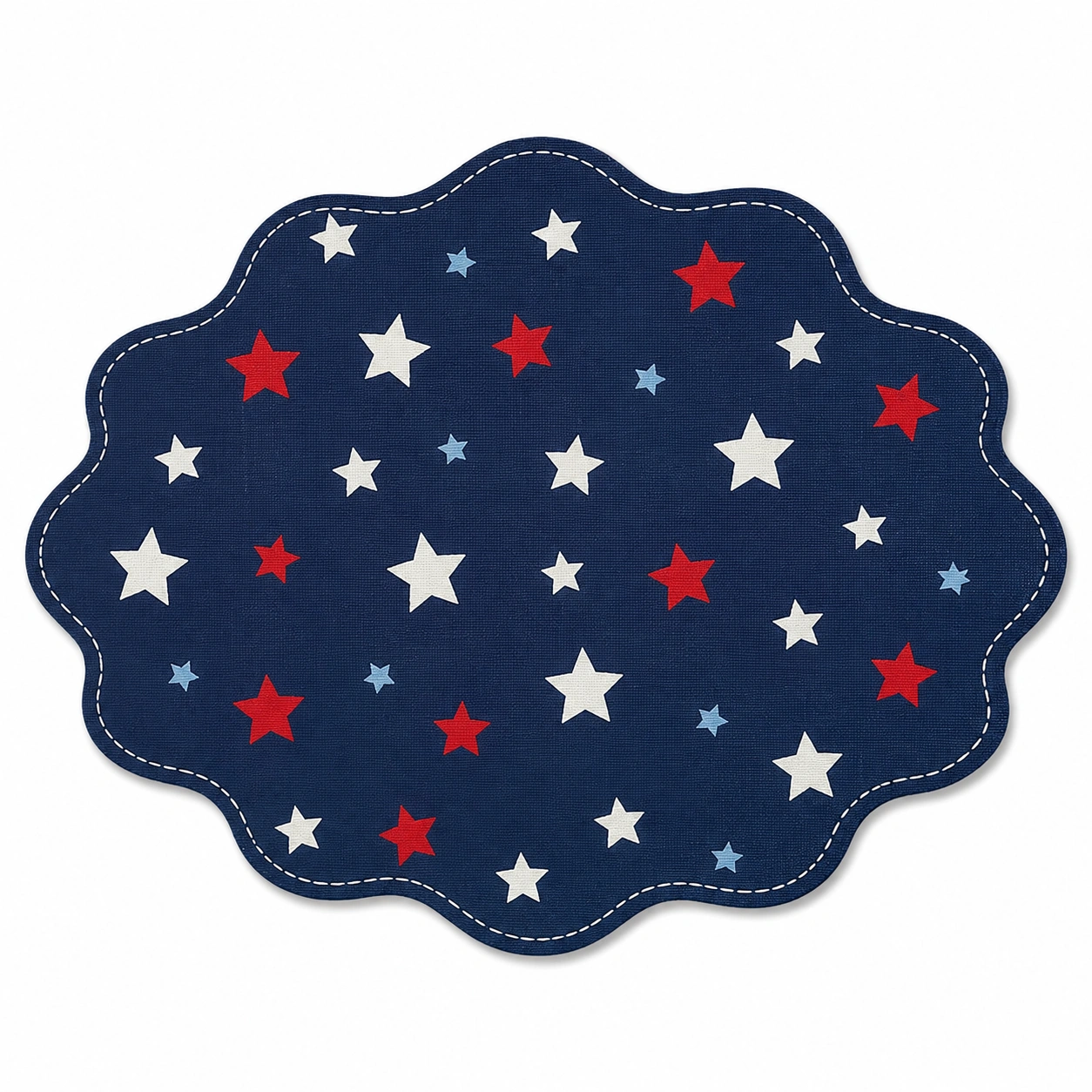 Tovaglietta Antiscivolo Stelle Blu Rosso Bianco 38x38cm-havormika