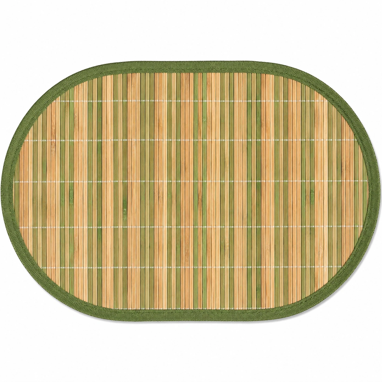 Tappetino da Tavola Ovale in Bambù 45x30 Marrone/Verde-havormika