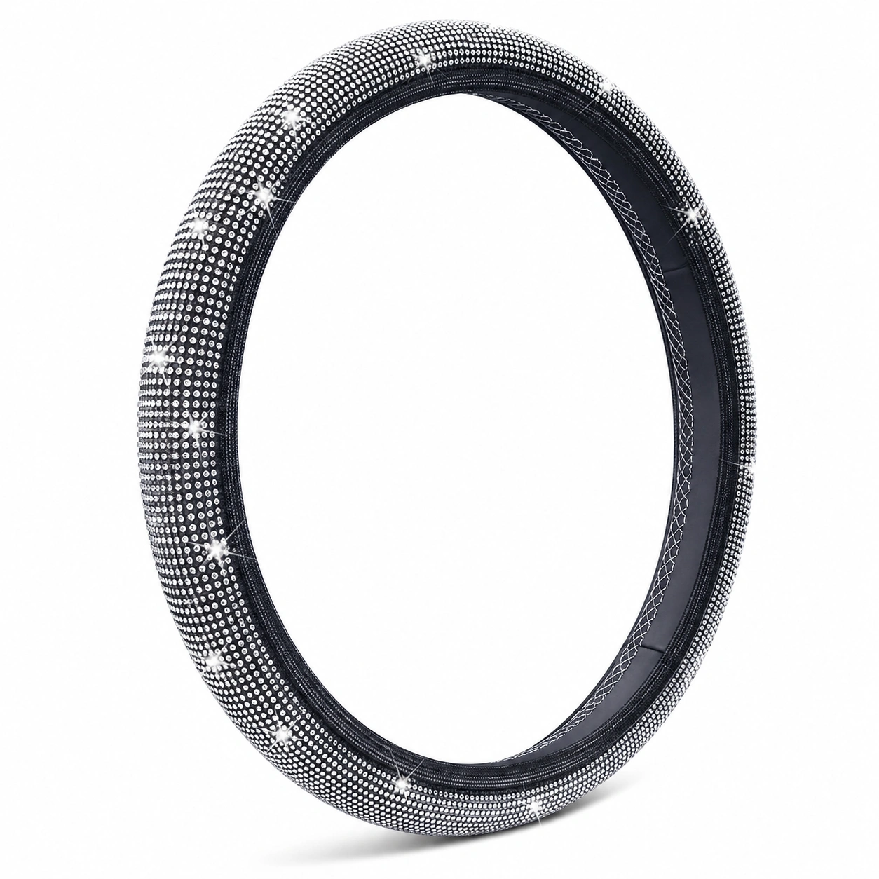 Coprivolante Nero con Strass 38cm-havormika