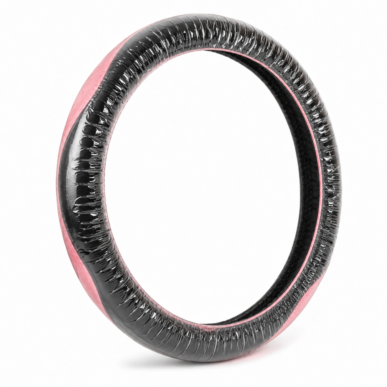 Coprivolante Auto Rosa e Nero 37-38 cm-havormika