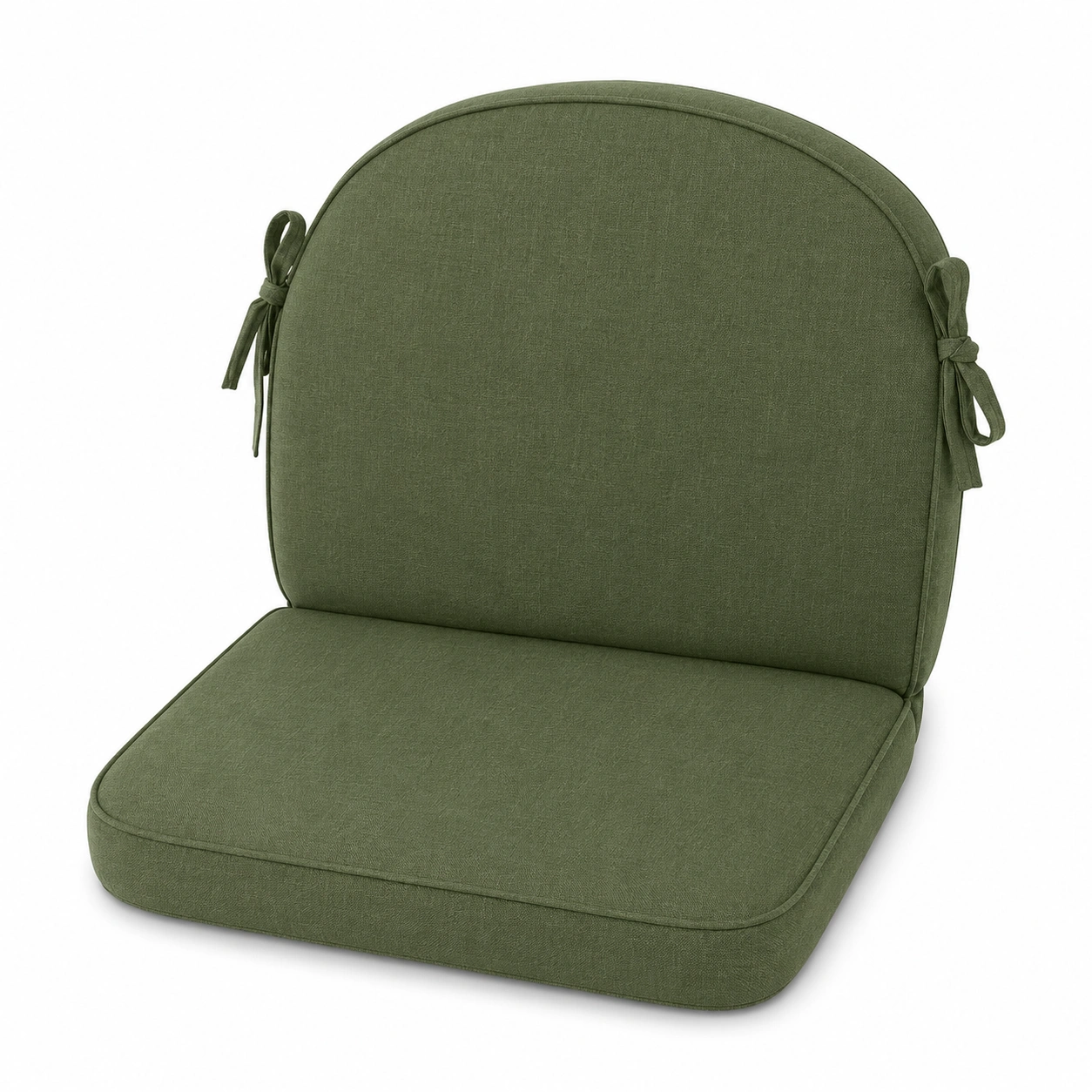 Cuscino Imbottito per Sedia Verde con Lacci-havormika