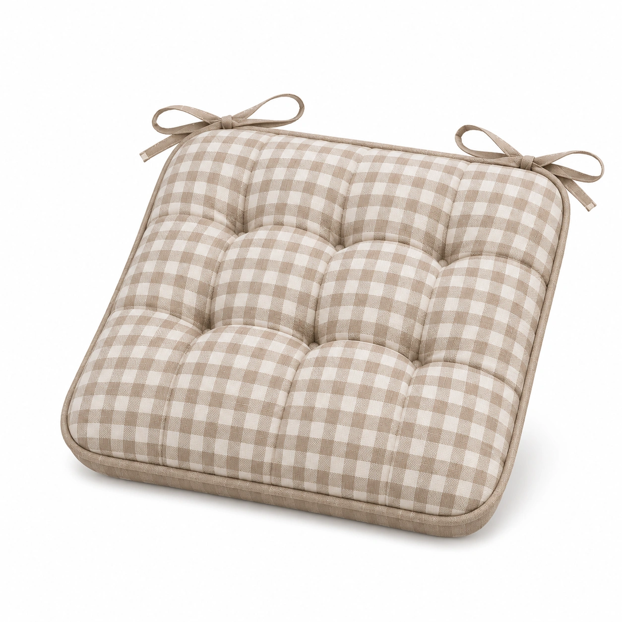 Cuscino per Sedia a Quadretti Crema 40x40 cm-havormika