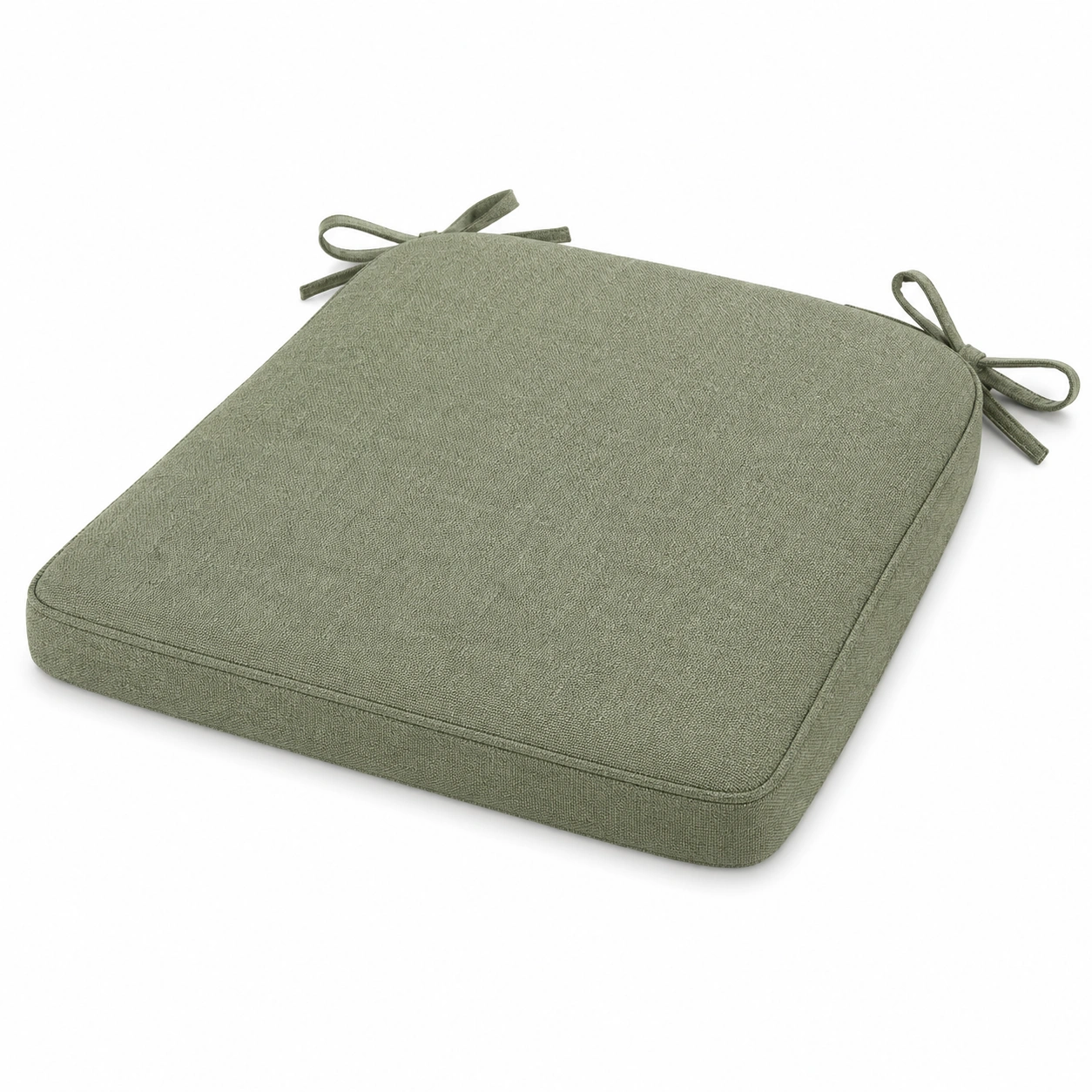 Cuscino per sedia quadrato verde con lacci 40x40 cm-havormika