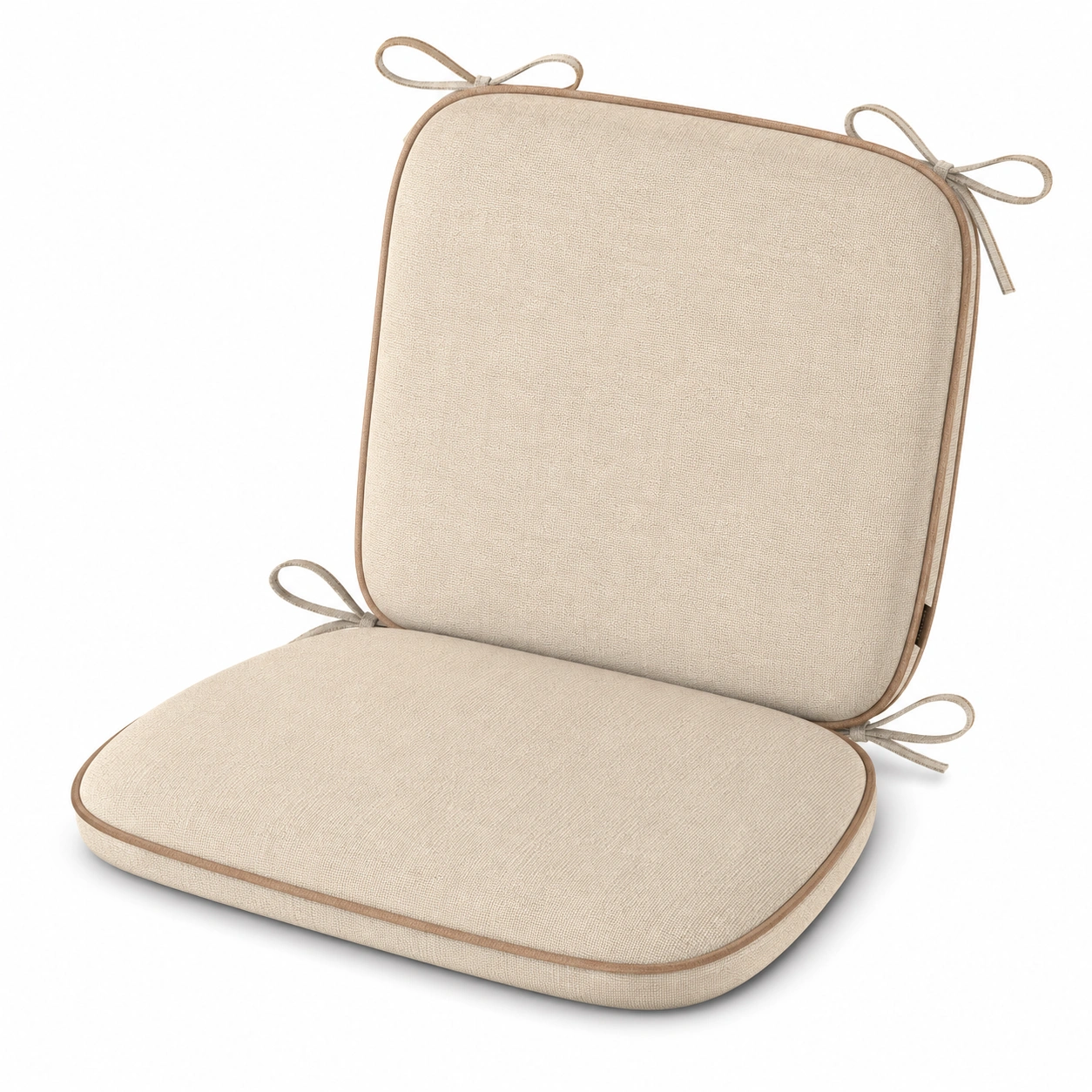 Cuscino Imbottito per Sedia con Lacci Beige-havormika