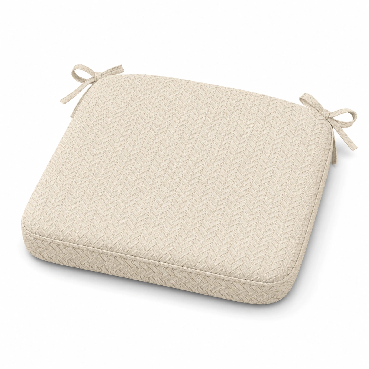 Cuscino per Sedia Imbottito Beige con Lacci 40x40cm-havormika