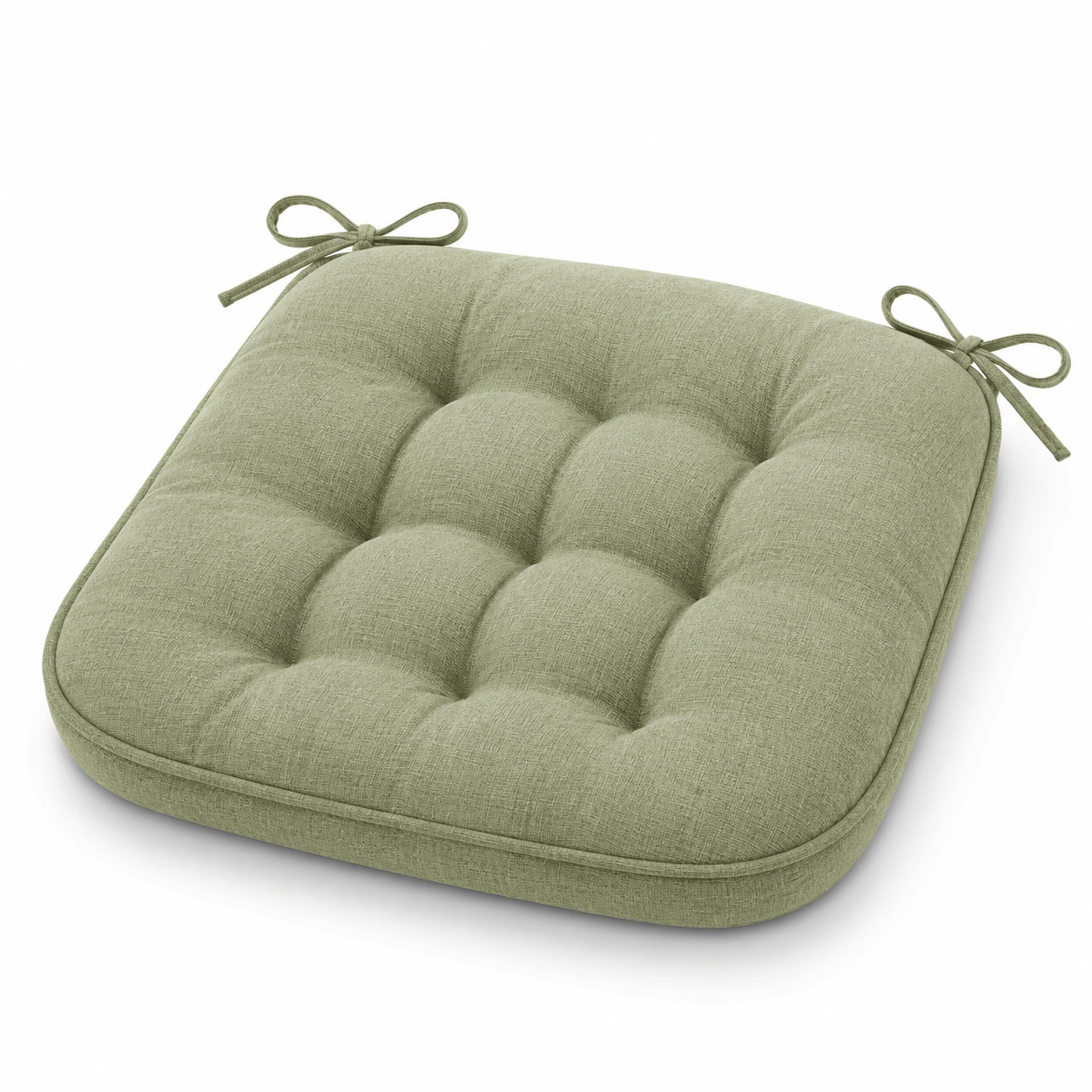 Cuscino per Sedia Quadrato Verde Salvia 40x40 cm Imbottito-havormika