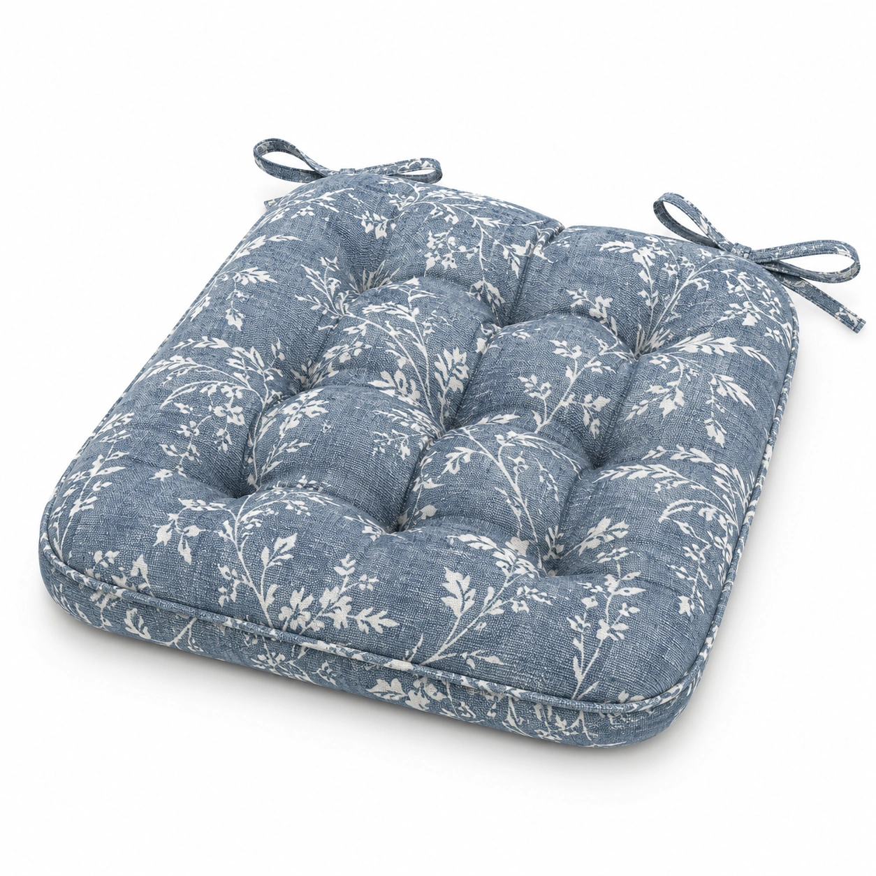 Cuscino per sedia floreale blu 40x40 cm-havormika