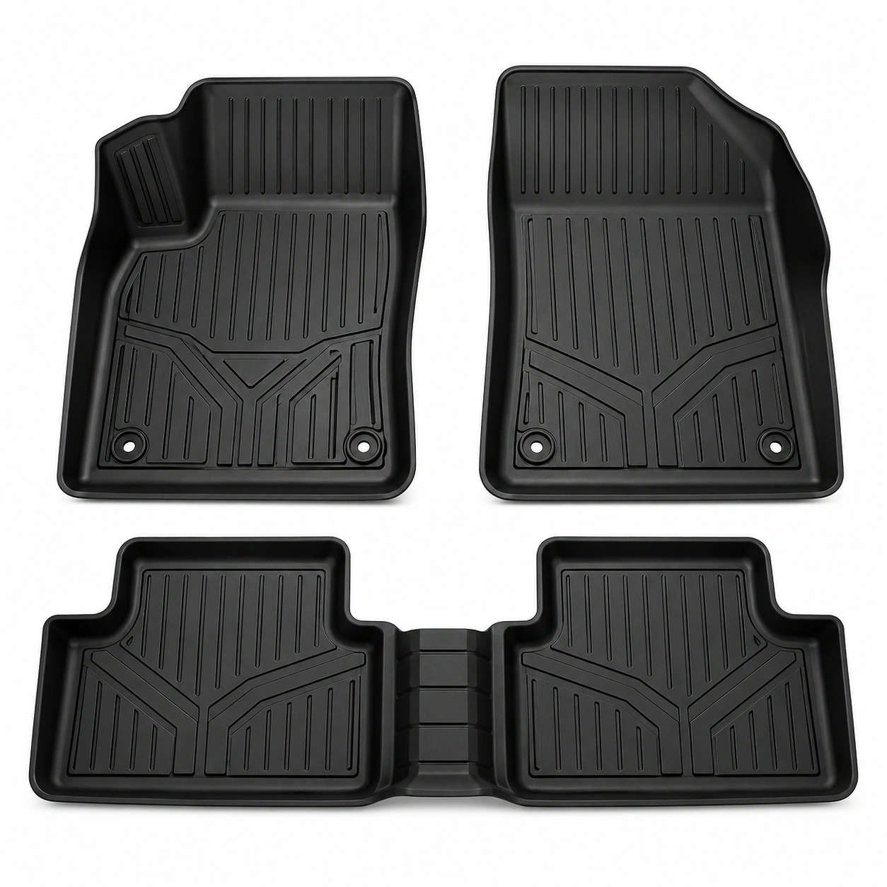 Set di Tappetini Auto Universali Nero, Grigio e Rosso-havormika