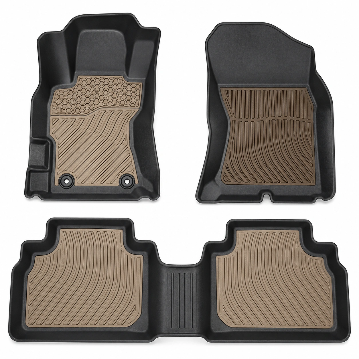 Tappetini Universali per Auto Nero/Beige Resistenti-havormika