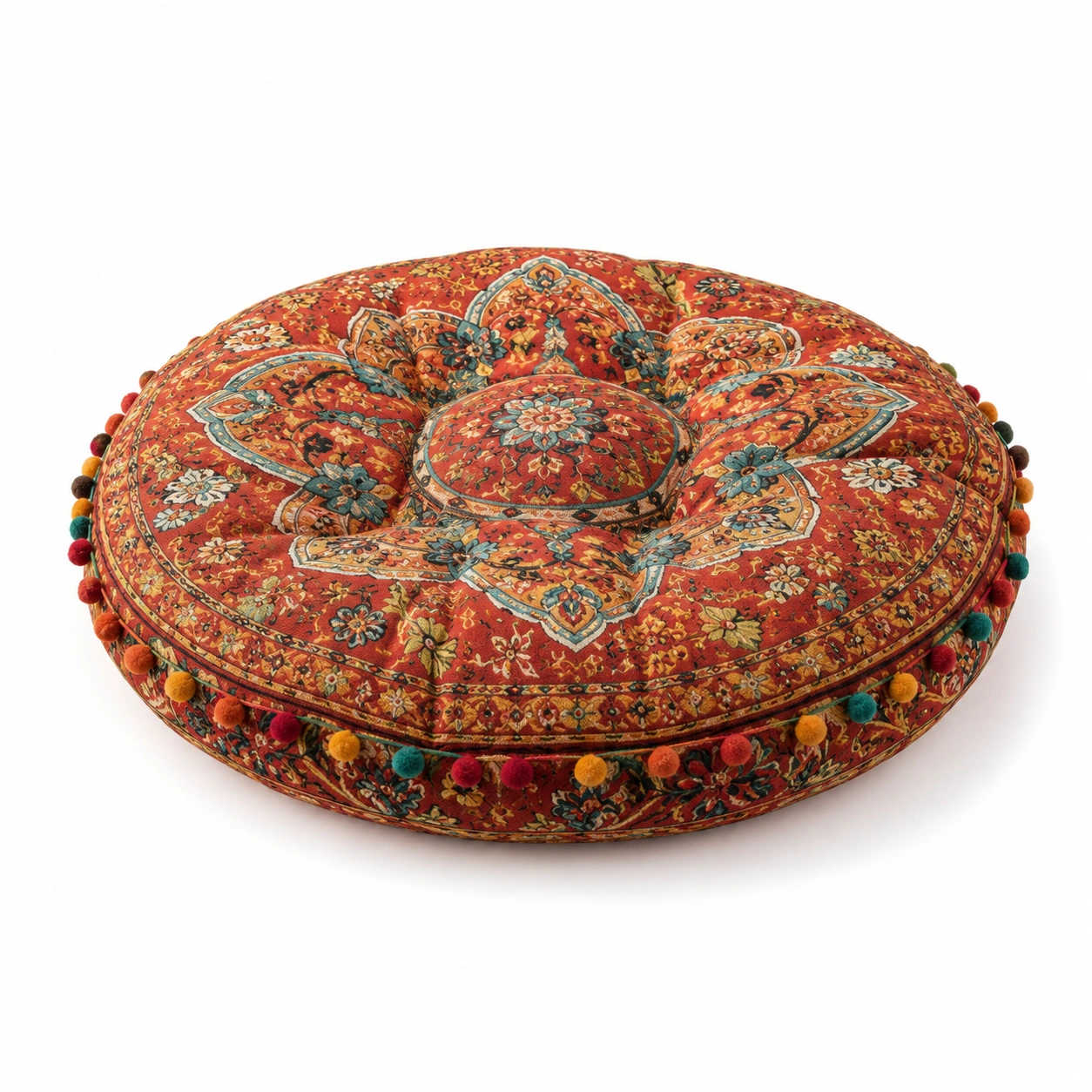 Pouf etnico multicolore 50x50 cm-havormika