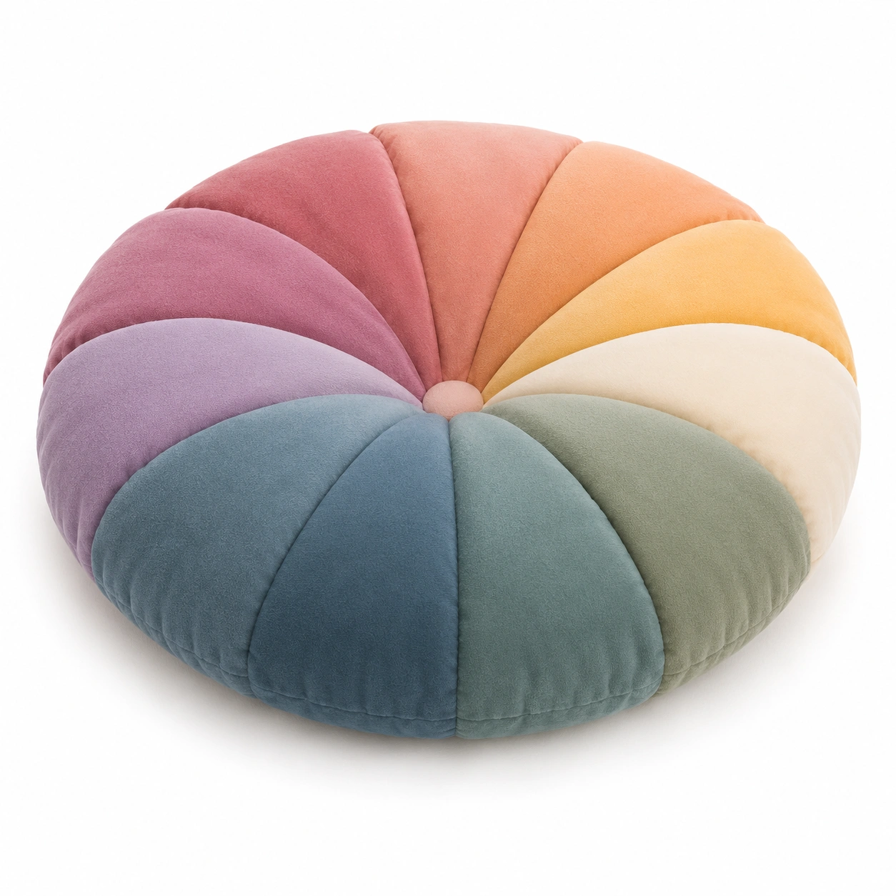 Cuscino rotondo imbottito multicolore pastello-havormika