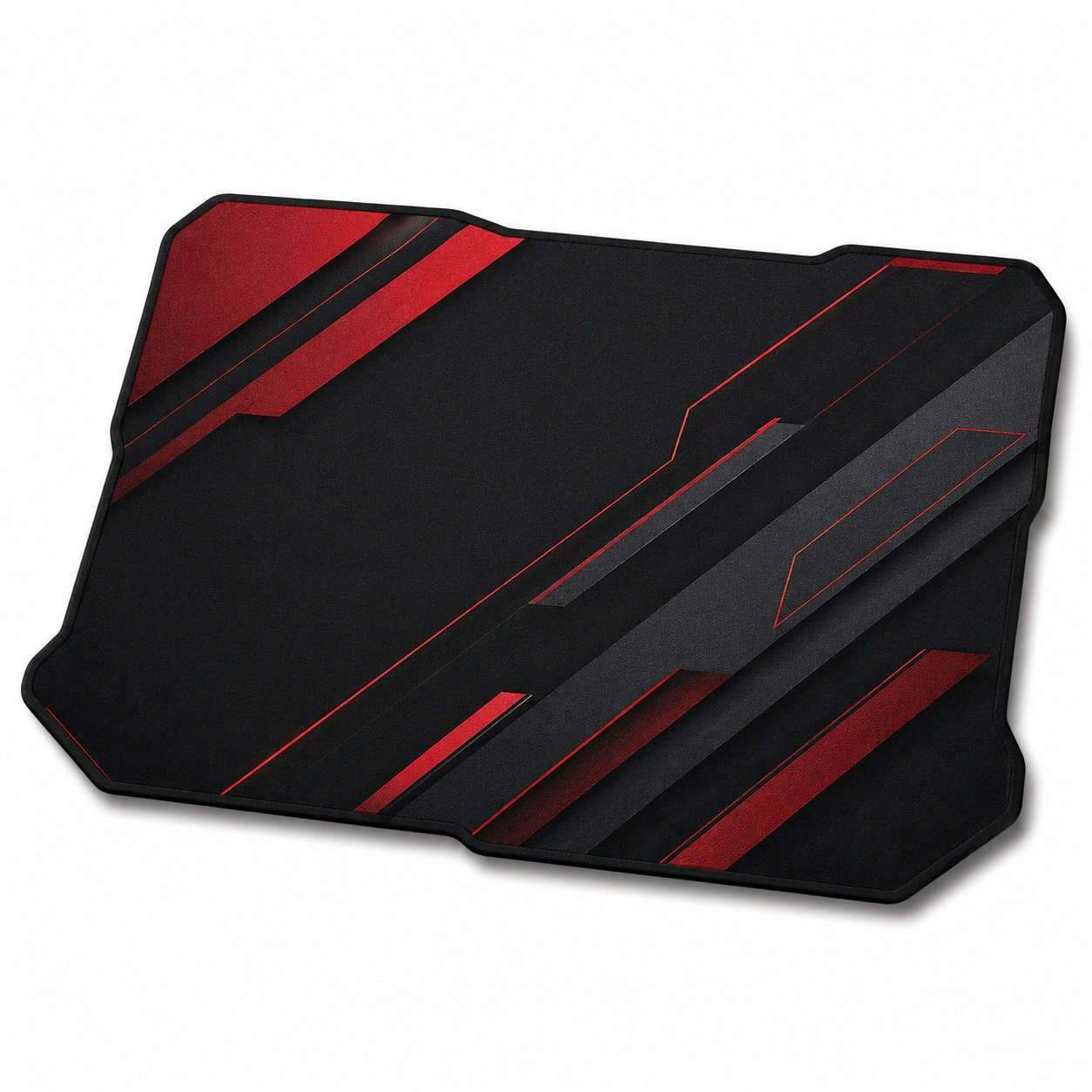 Tappetino Mouse Gaming RGB Nero con Design Geometrico-havormika