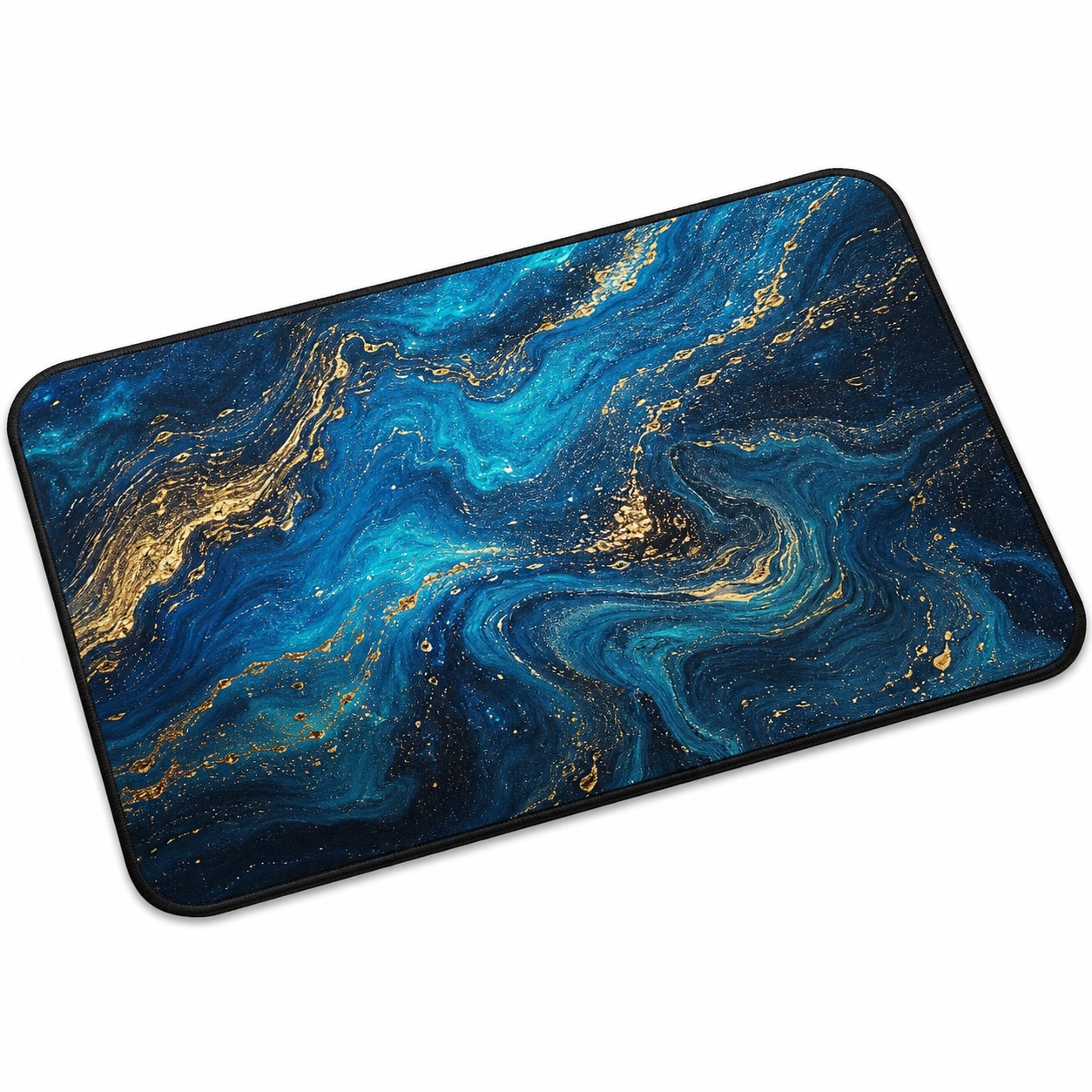 Tappetino Mouse Grande Floreale Blu 80x30cm-havormika