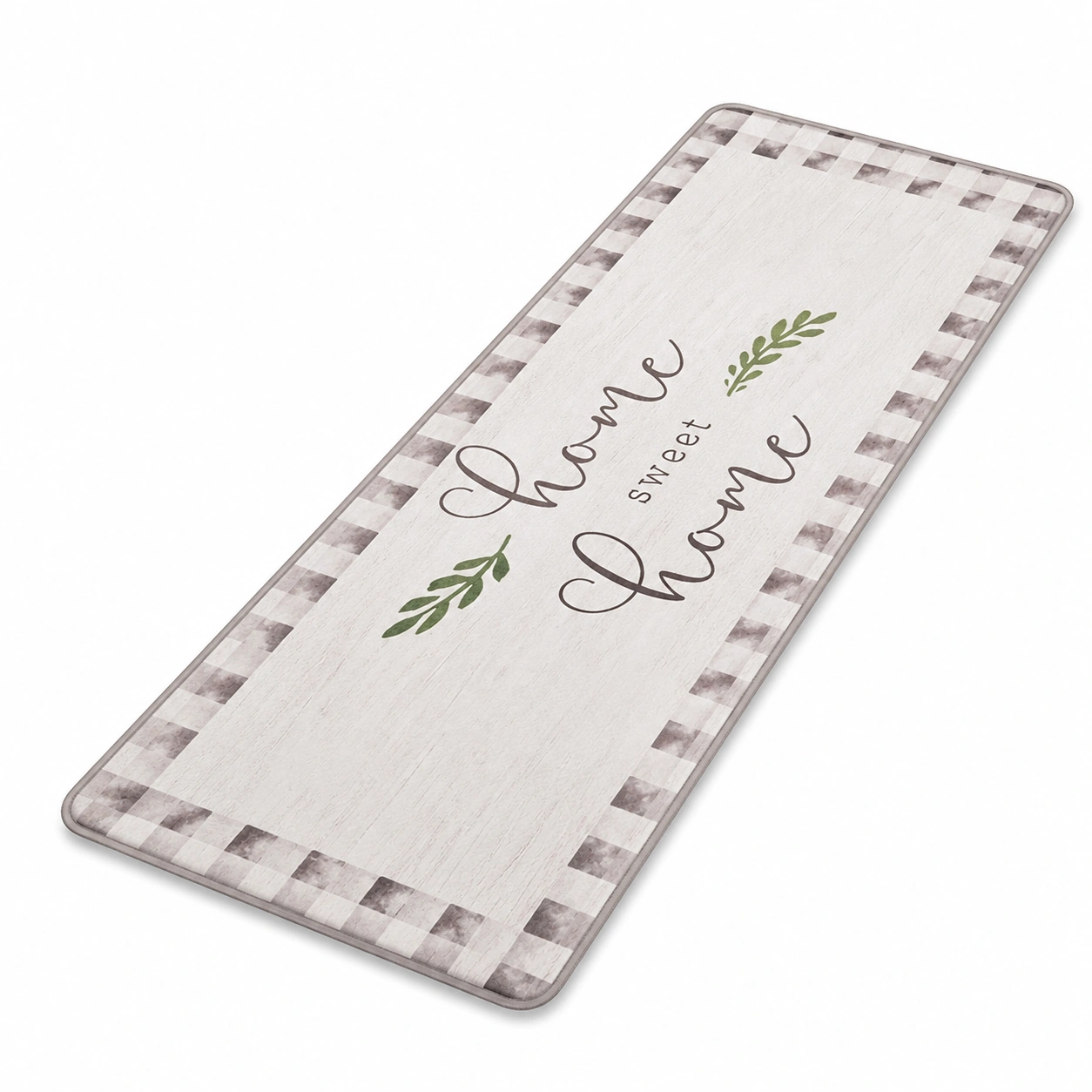 Tappeto da Cucina Antiscivolo Floreale Grigio Grigio 50x150 cm-havormika