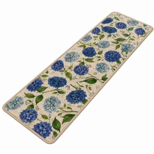 Tappeto da Cucina Floreale Antiscivolo Beige 45x120 cm-havormika