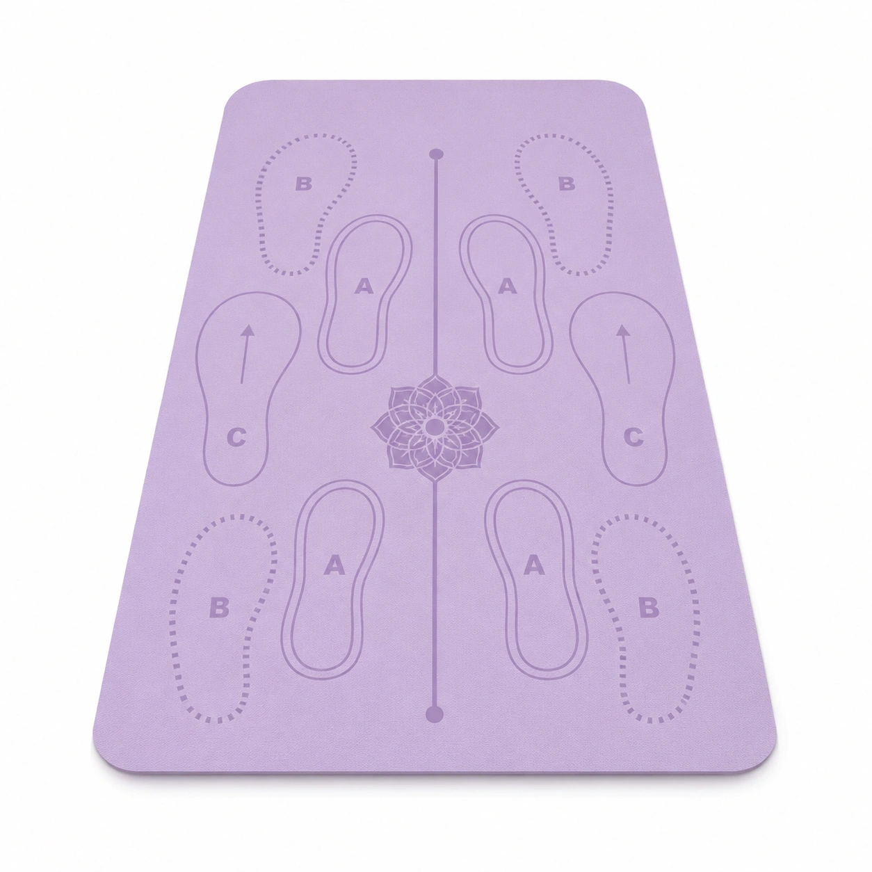 Tappetino yoga antiscivolo viola 183x61 cm-havormika