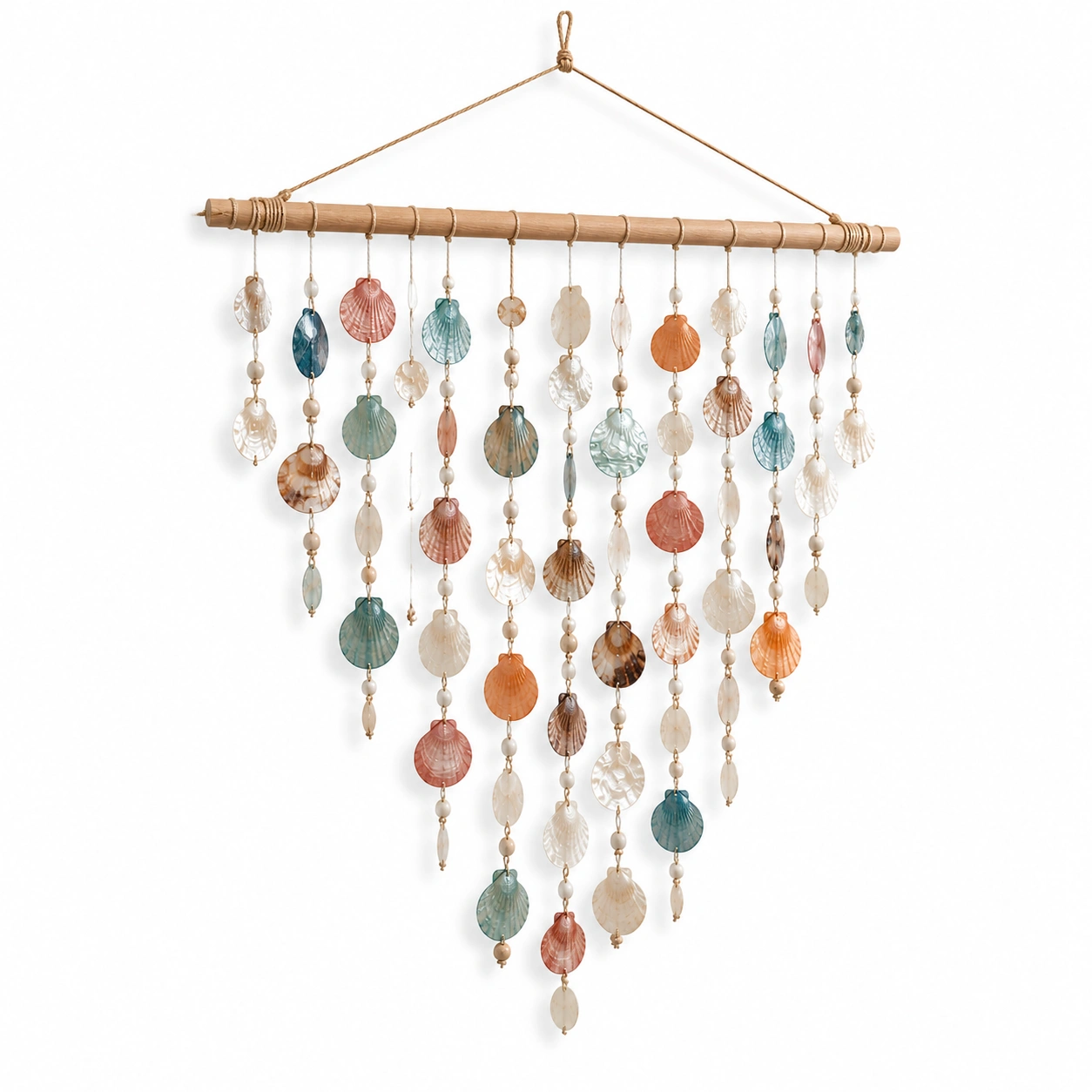 Decorazione da Parete con Conchiglie Multicolori Bohemien 40x60 cm-cozfina