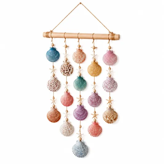 Mobile Decorativo con Conchiglie Multicolore-cozfina
