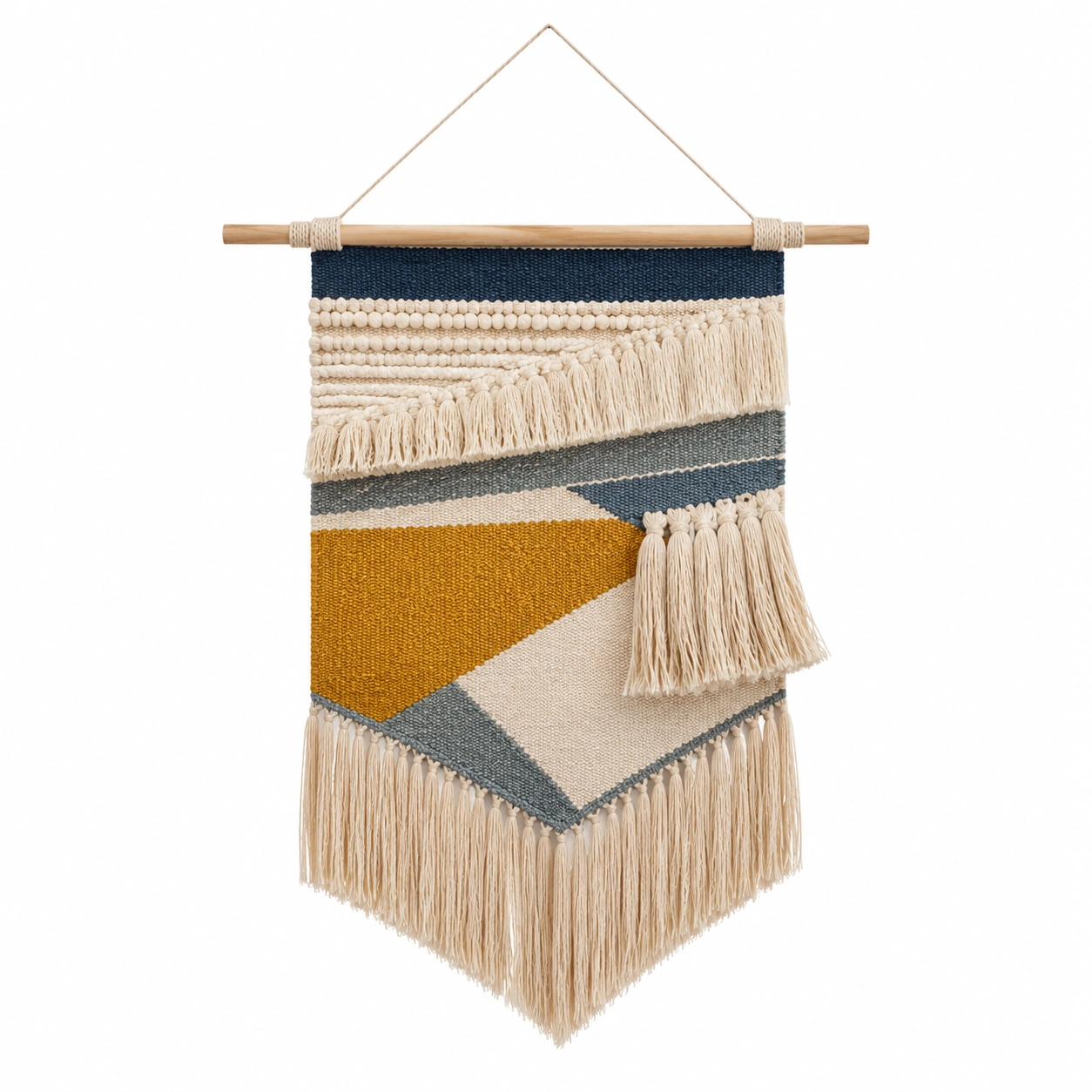 Arazzo da Parete Boho Macramè Beige, Verde, Blu 40x70 cm-cozfina