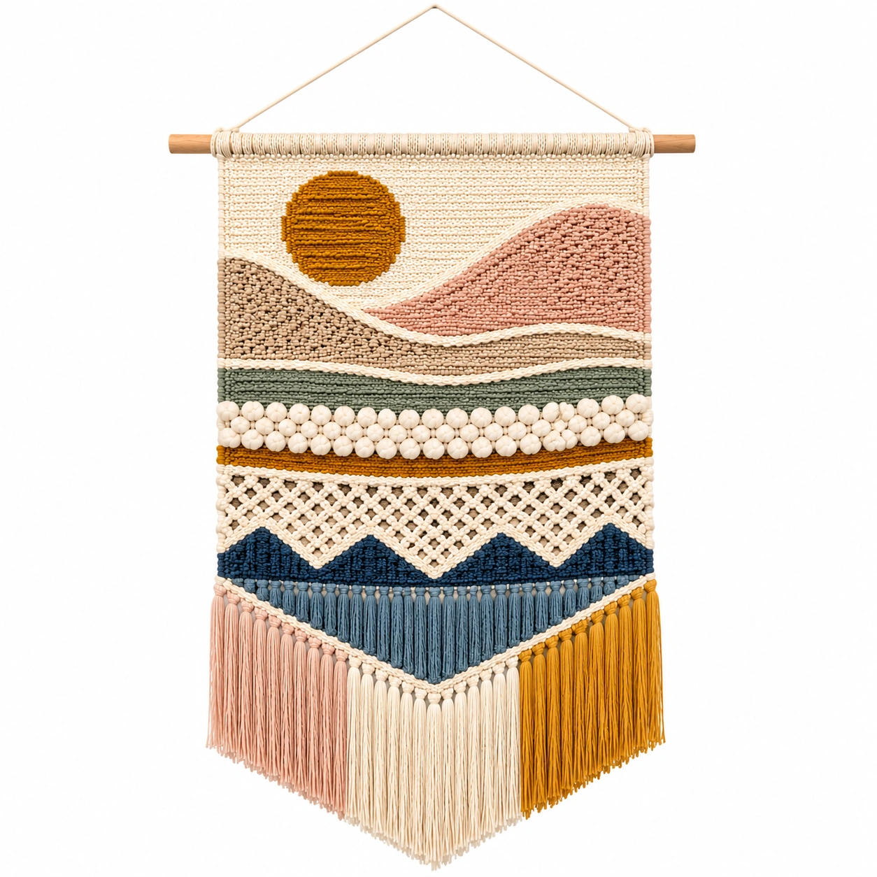 Arazzo da Parete Macramè Boho 45x80 cm-cozfina