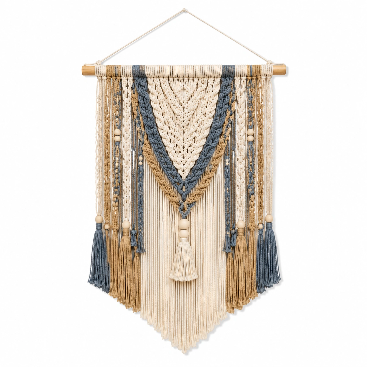 Arazzo da Parete Bohémien Multicolore con Nappe 55x70cm-cozfina