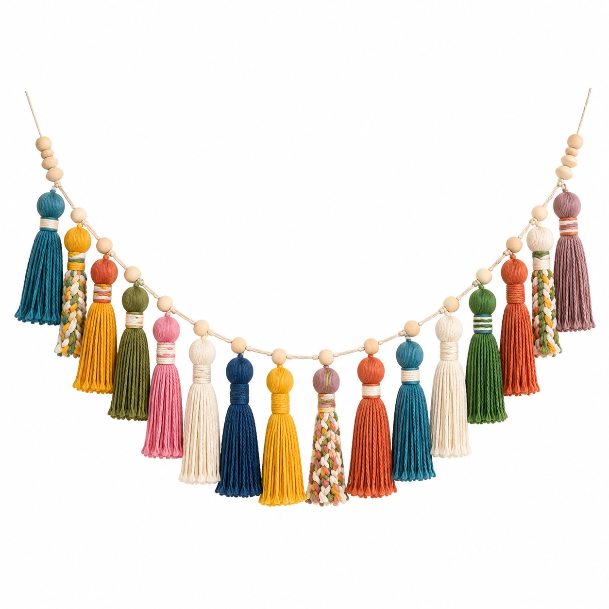 Ghirlanda con Nappine Multicolori Rustica-cozfina