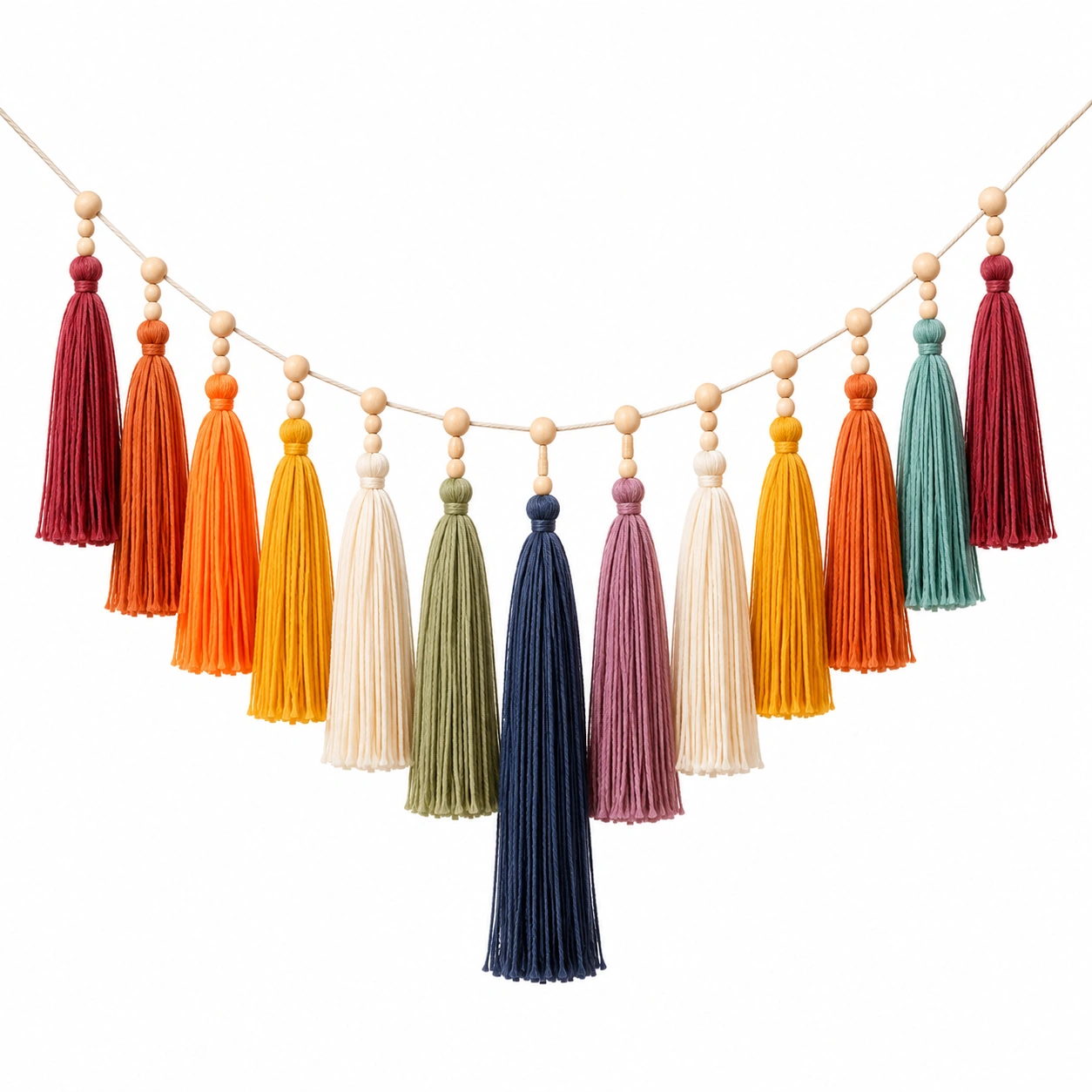 Ghirlanda Decorativa con Nappe Multicolori Boho Chic 150 cm-cozfina