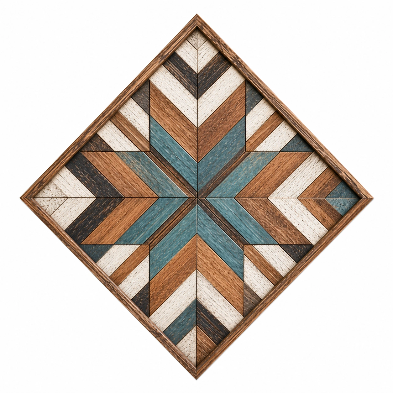 Decorazione da Parete Geometrica in Legno a Forma di Stella, Marrone Naturale-cozfina