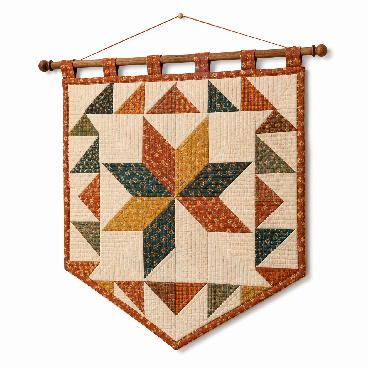 Arazzo Patchwork Geometrico Multicolore Fatto a Mano-cozfina