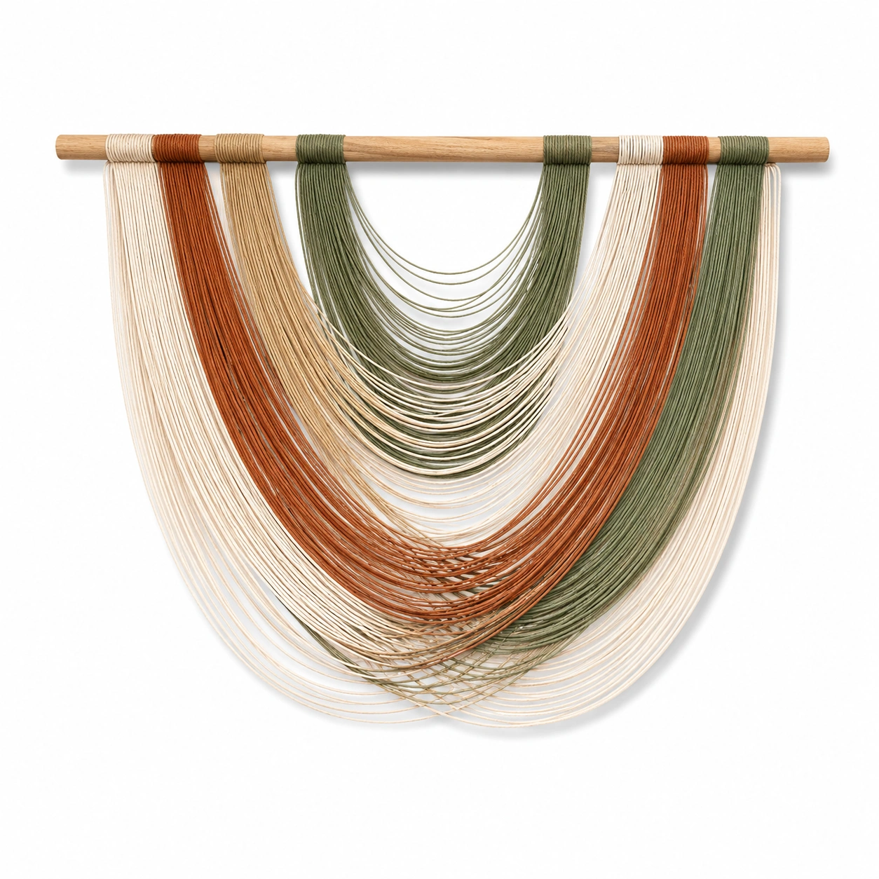 Arazzo da Parete in Macramè Multicolore Boho 60x45 cm-cozfina