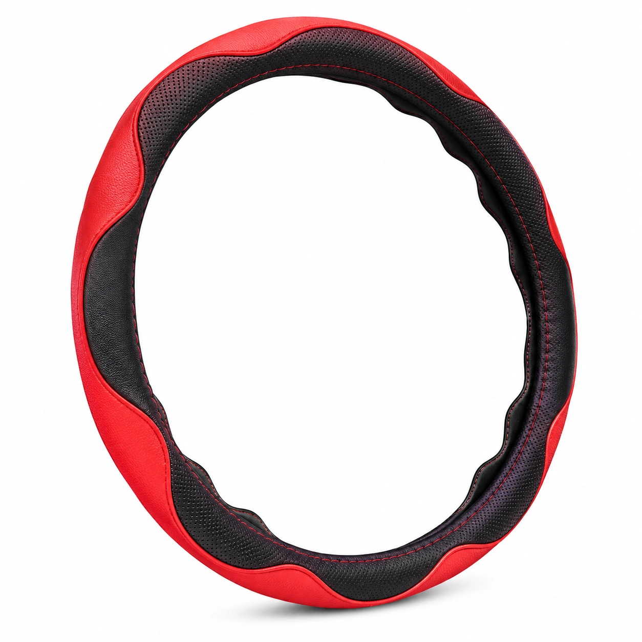 Coprivolante Auto Ergonomico Rosso e Nero 37-38cm-meubelixa