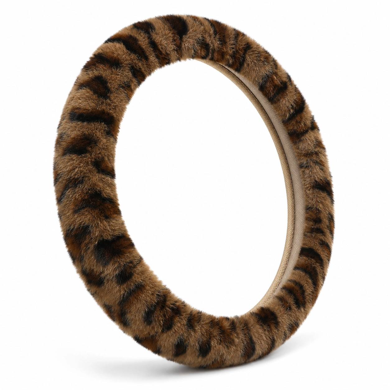 Coprivolante Peluche Leopardato Marrone/Nero 37-38cm-meubelixa