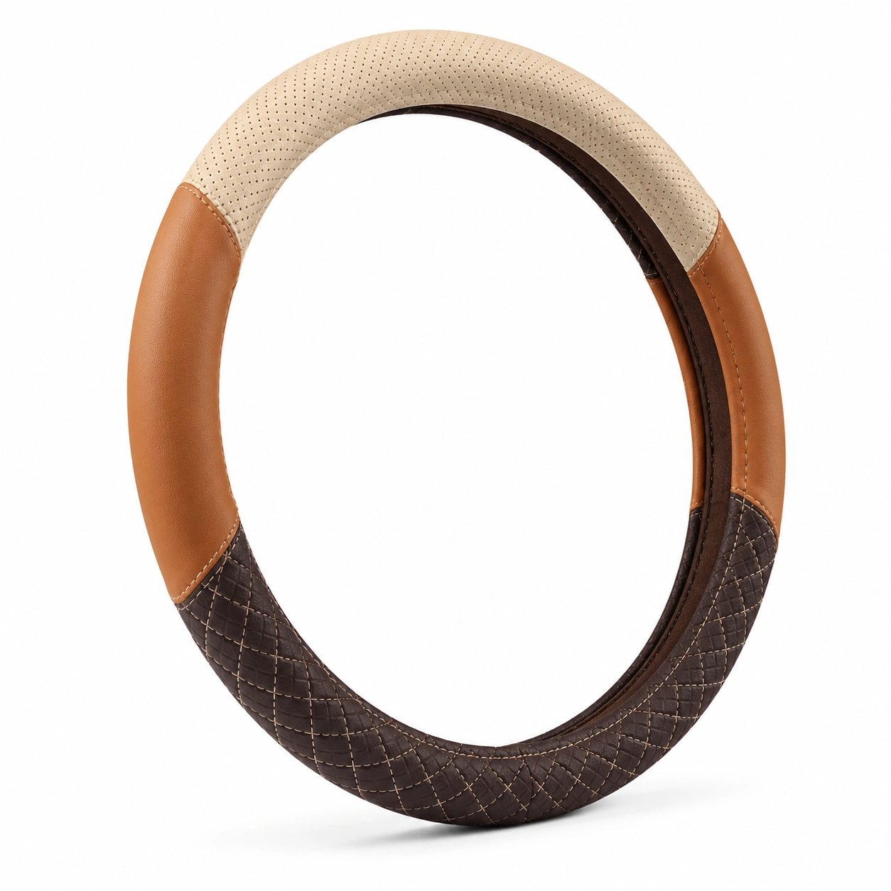 Coprivolante per Auto Beige e Marrone 37-38 cm-meubelixa