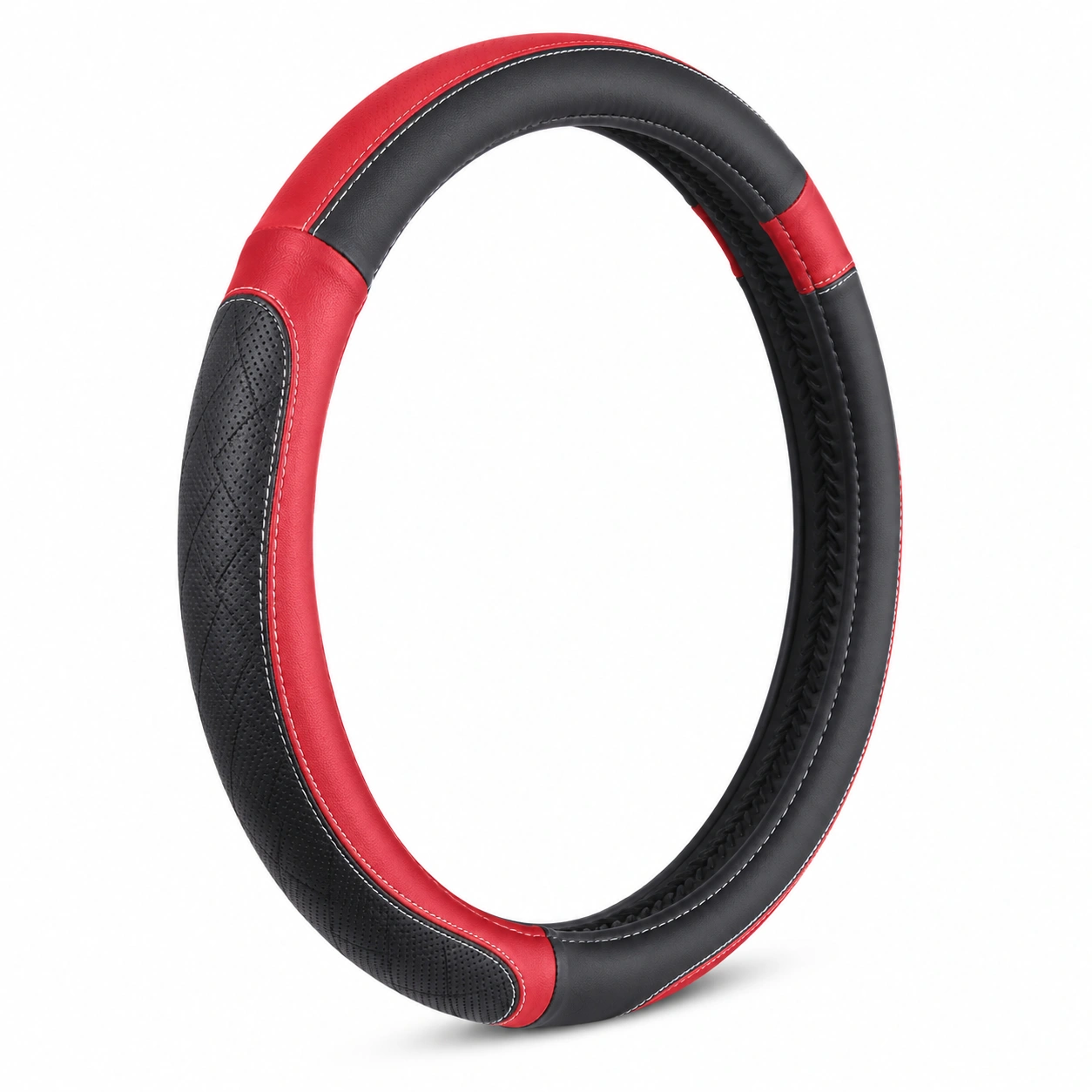 Copri Volante Antiscivolo Nero e Rosso 37-38 cm-meubelixa