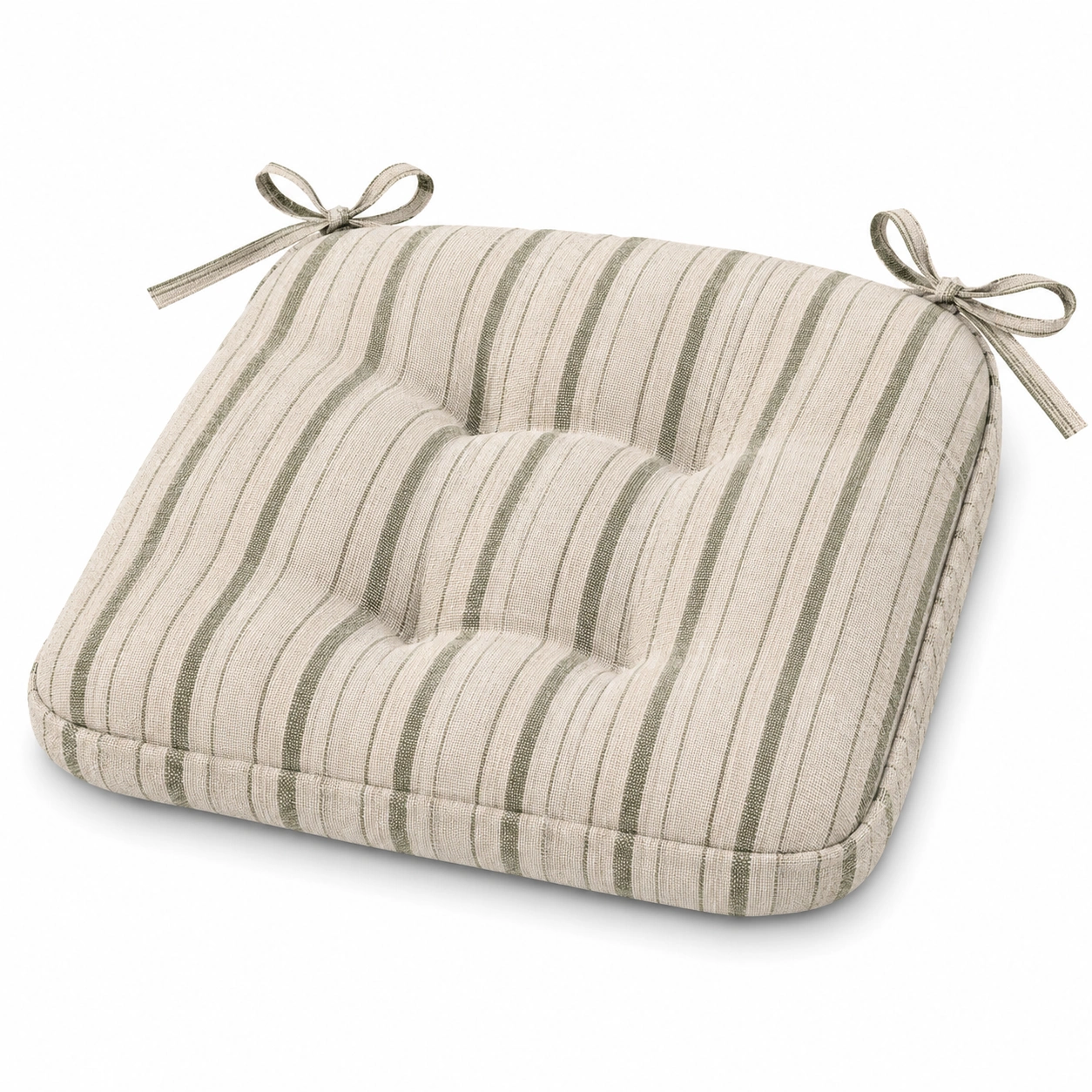 Cuscino per Sedia a Righe Grigio e Crema-meubelixa