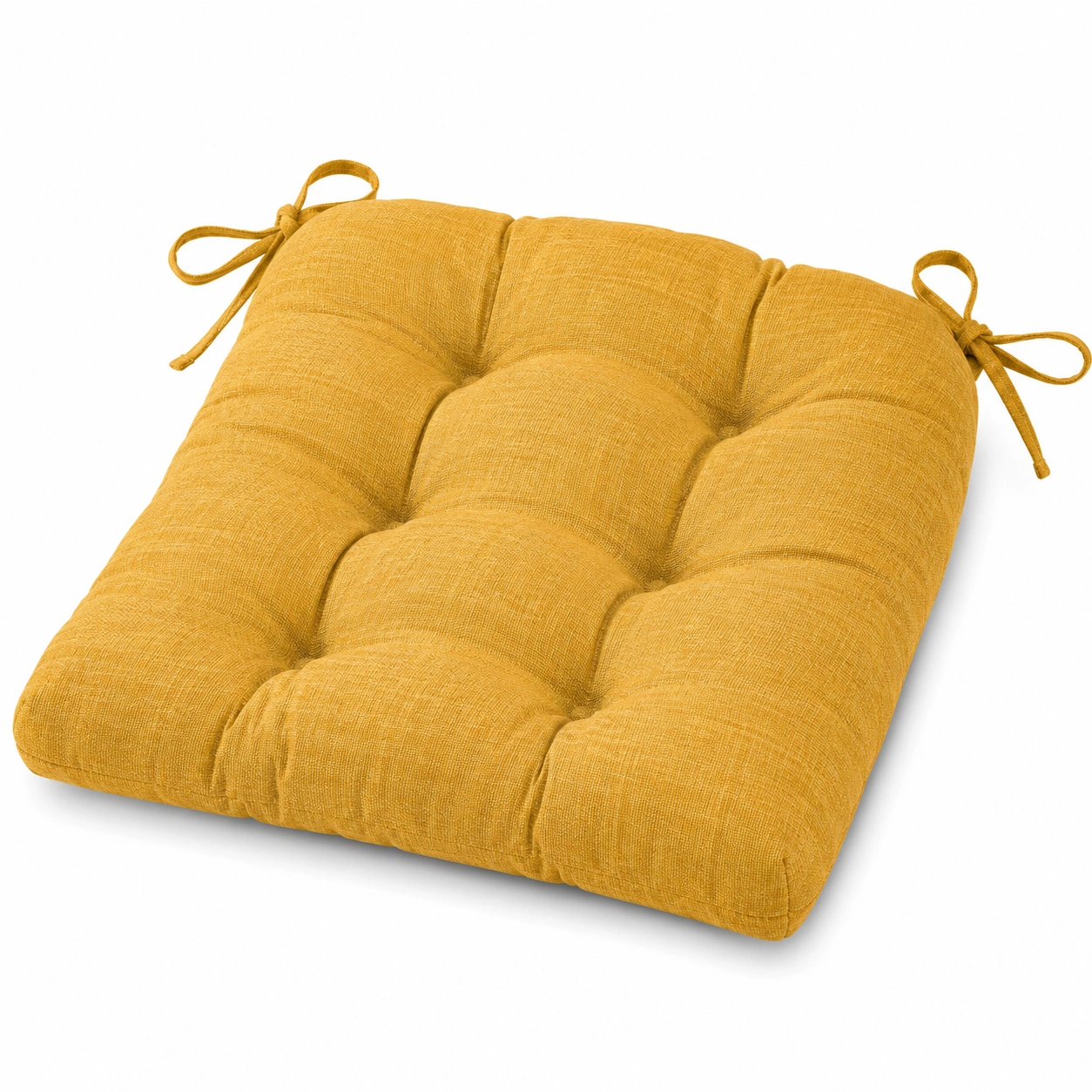 Cuscino per Sedia Senape 40x40 cm con Lacci-meubelixa