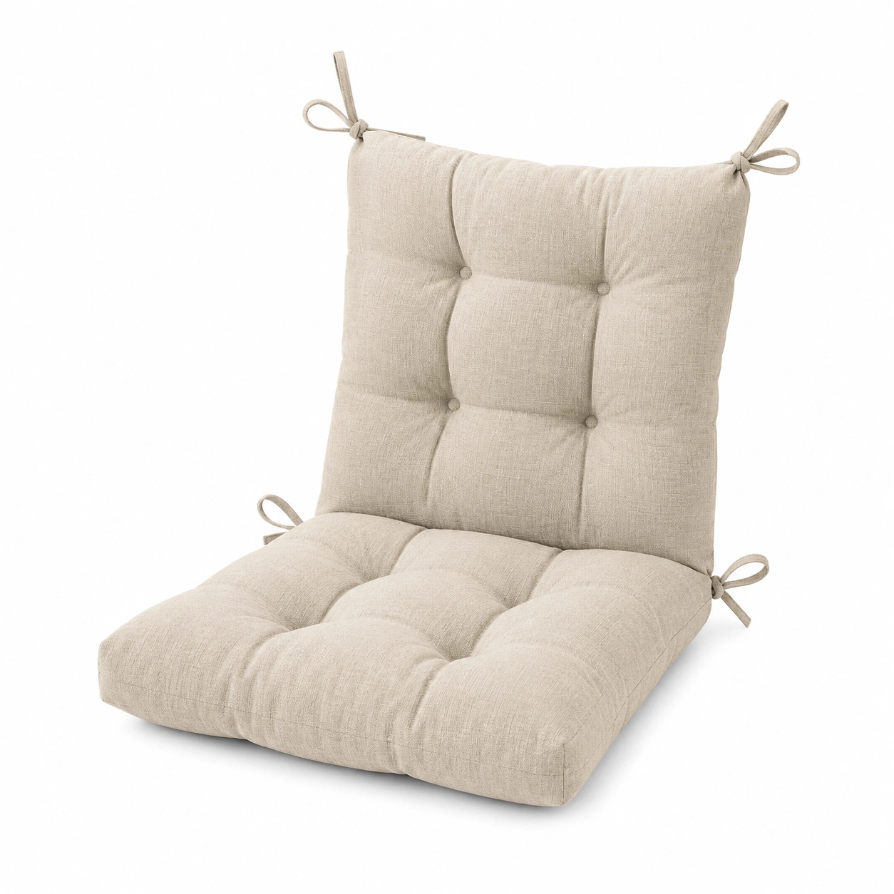 Cuscino per Sedia Imbottito con Lacci Beige 50x100 cm-meubelixa