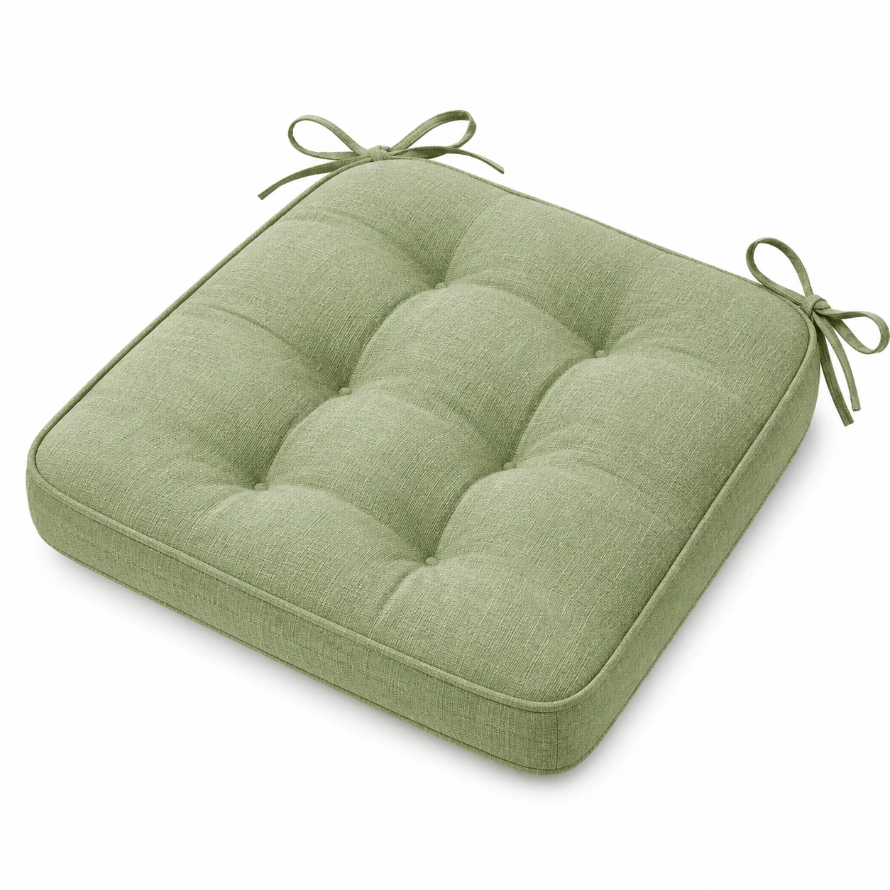 Cuscino Quadrato per Sedia con Lacci Verde 42x42cm-meubelixa