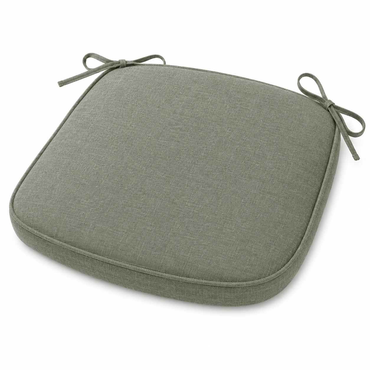 Cuscino per sedia quadrato verde salvia 40x40cm con lacci-meubelixa