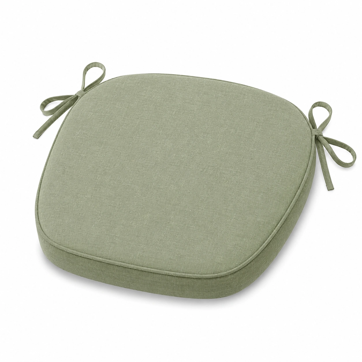Cuscino Quadrato per Sedia con Lacci Verde Salvia 38x38 cm-meubelixa
