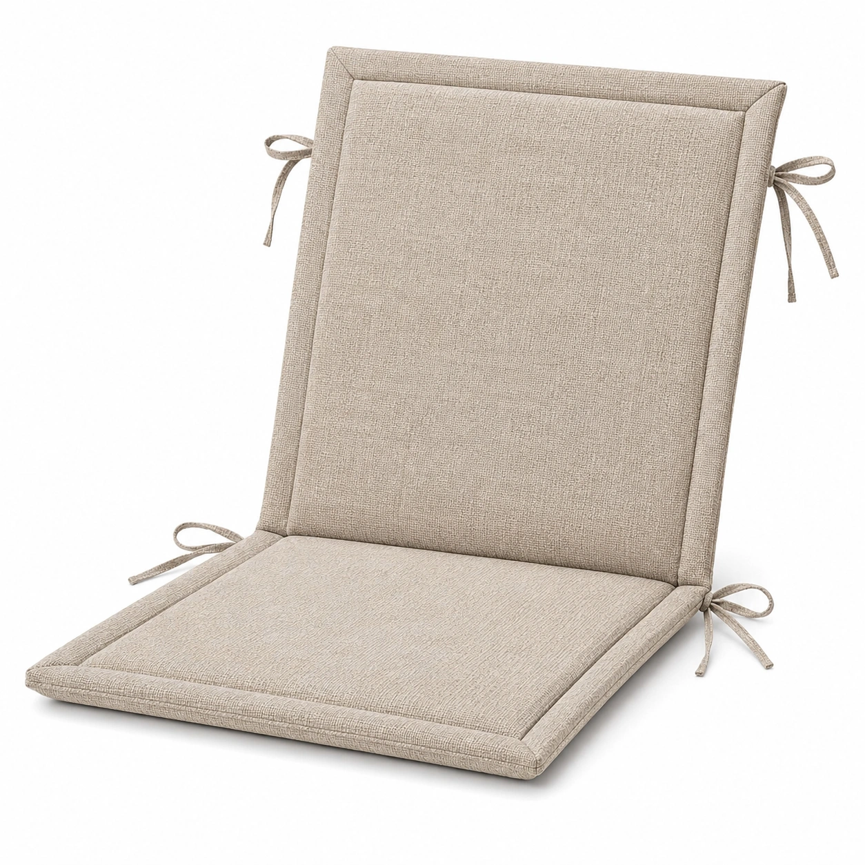 Cuscino per Sedia Imbottito con Lacci Beige 40x40cm-meubelixa