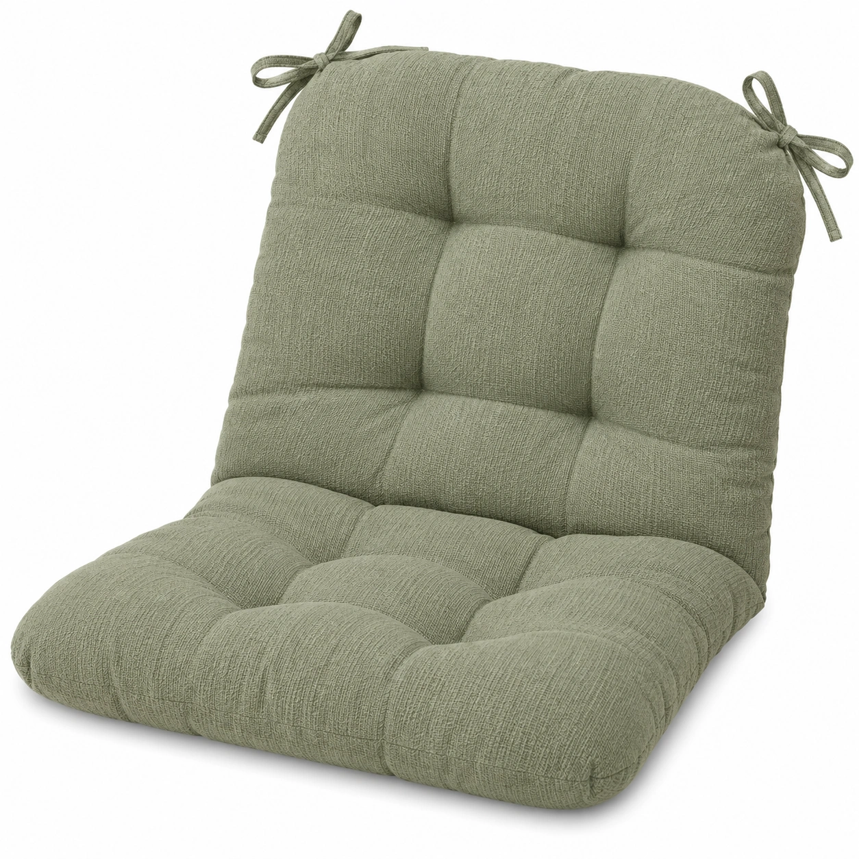 Cuscino Verde per Sedie con Lacci-meubelixa