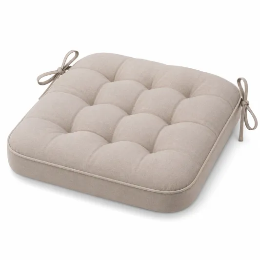 Cuscino Quadrato Imbottito per Sedia Beige 40x40cm-meubelixa