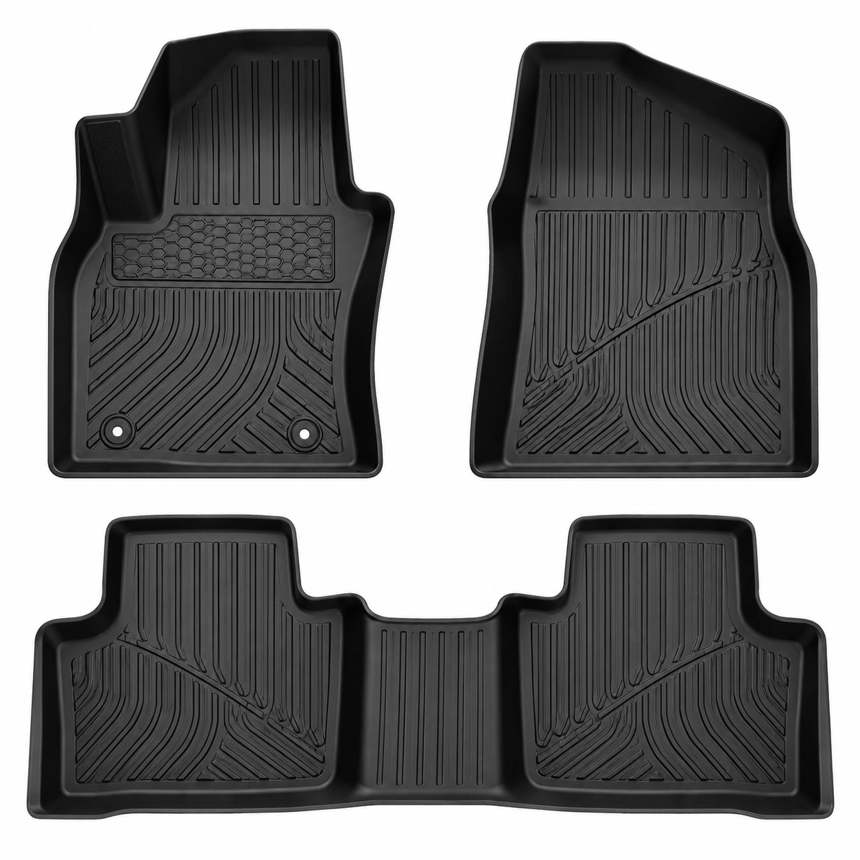 Set Tappetini Auto Antiscivolo Neri per Ogni Stagione-meubelixa