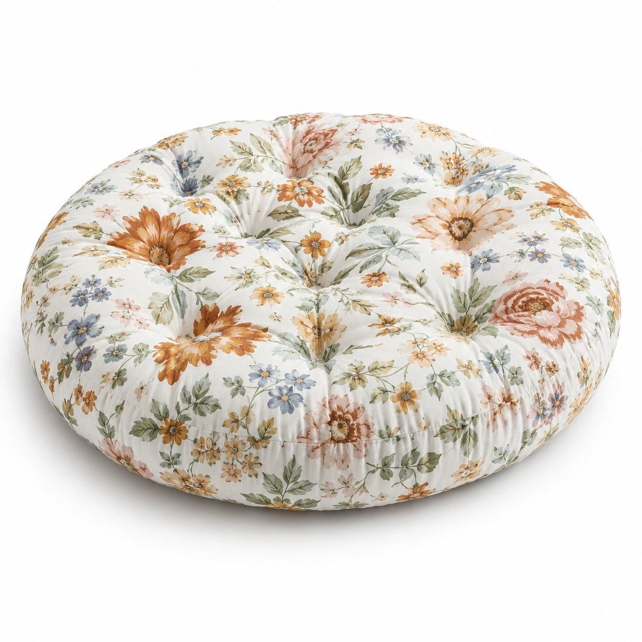 Cuscino rotondo da pavimento multicolore con maniglia 60x60 cm-meubelixa