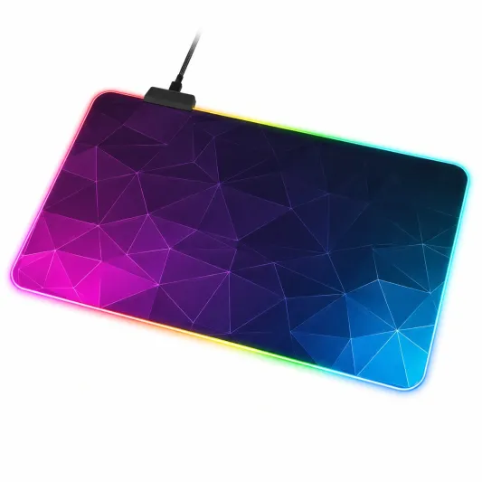Tappetino Mouse Rotondo Astratto Blu e Oro 18cm-meubelixa