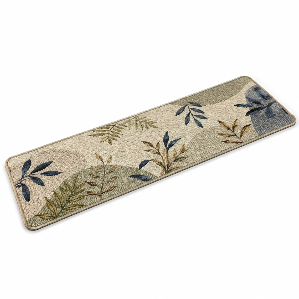 Tappeto da Cucina Design Geometrico Beige/Nero/Marrone 50x180 cm-meubelixa